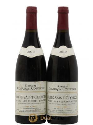 Nuits Saint-Georges 1er Cru Les Vignes Rondes Confuron-Cotetidot  2010 - Lot de 2 Bouteilles