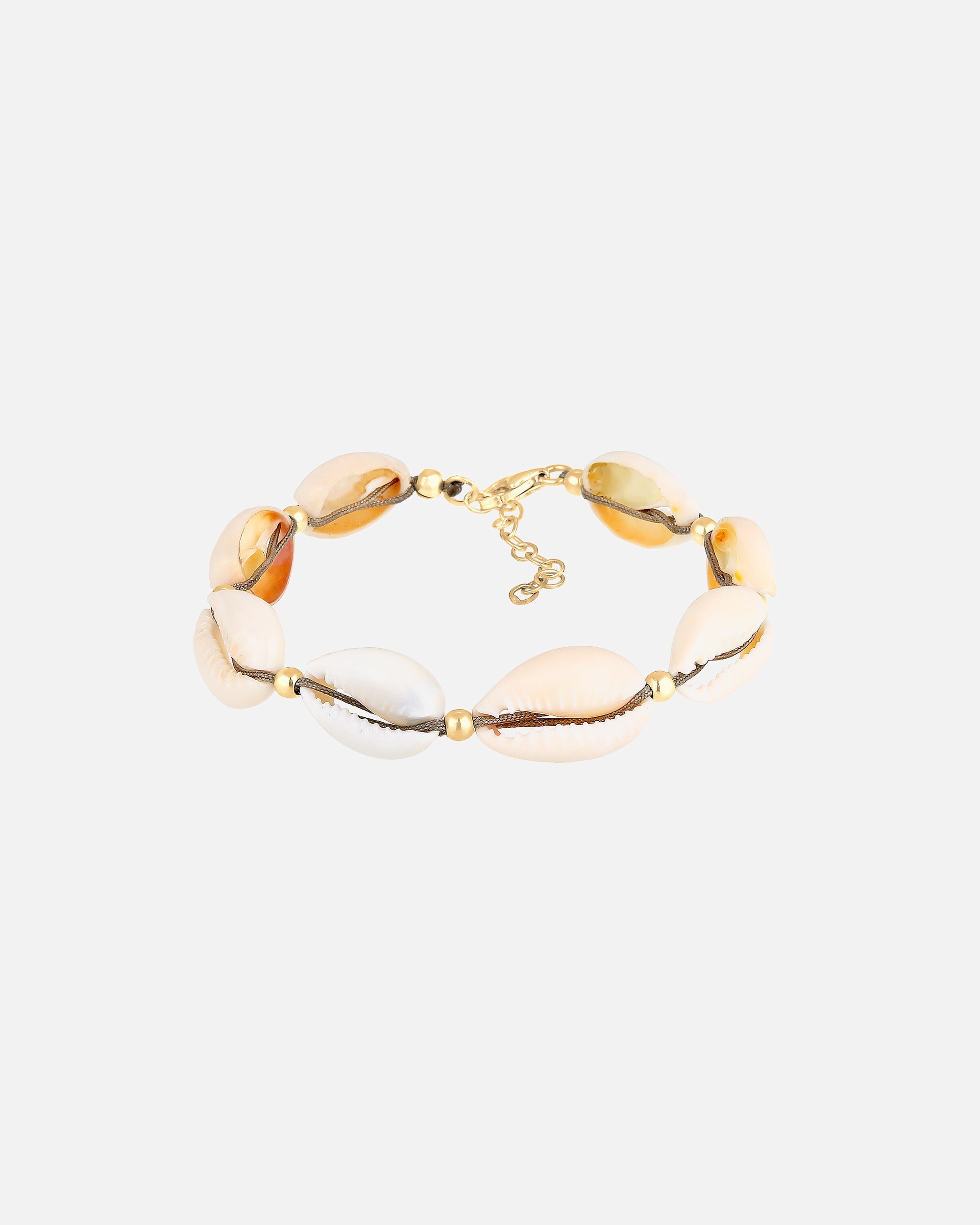 Elli Beach Sommerarmband aus Kauri-Muscheln für Damen, vergoldetes Silber (925/1000)