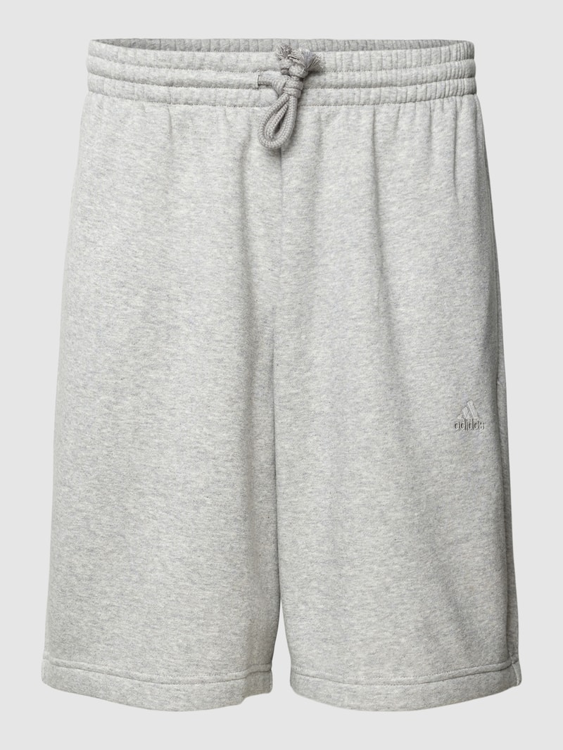 Shorts mit Label-Stitching in mittelgrau