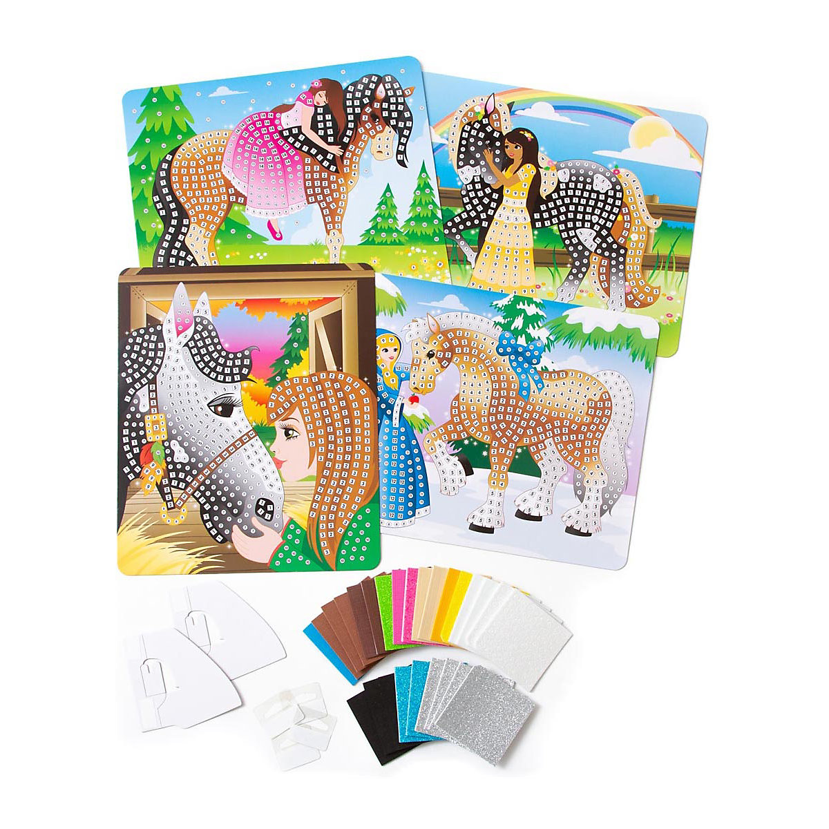 Sticky Mosaics Funkelnde Bilder Pferde