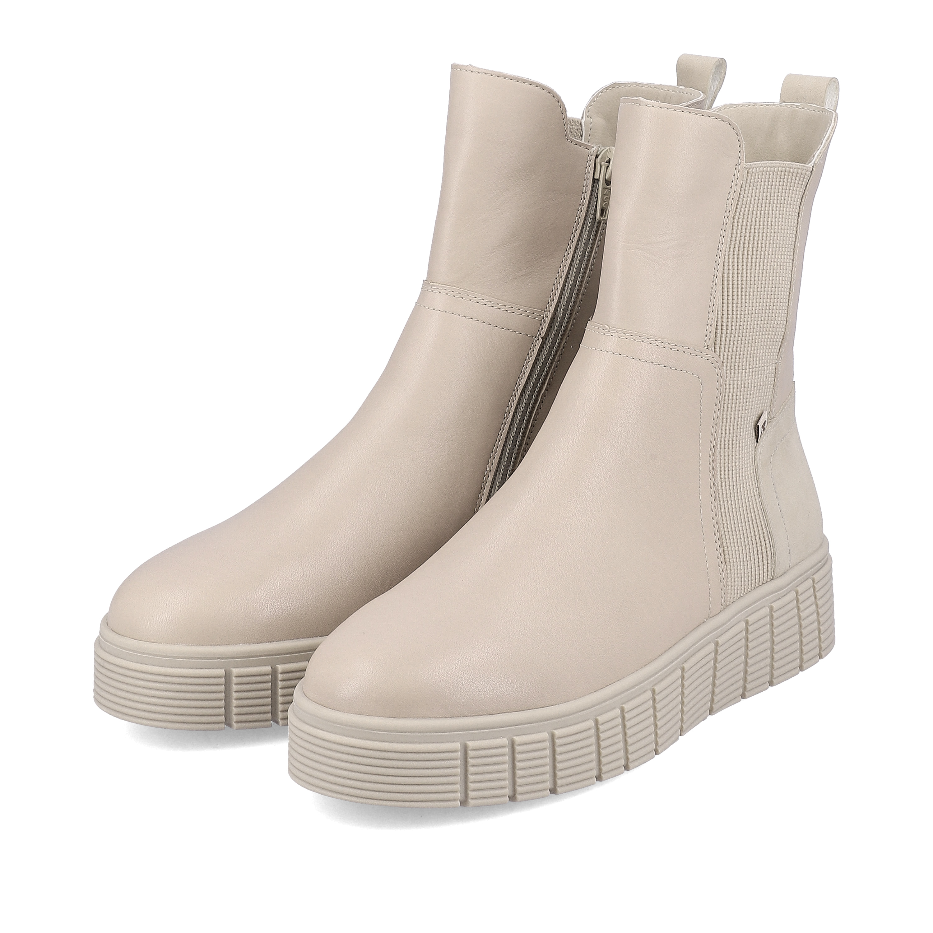 Rieker Damen Chelsea Boots linen