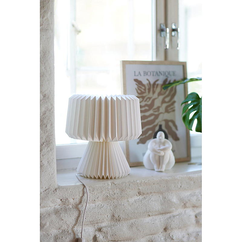 Home Bordlampe 28x29,5 cm papir plisse