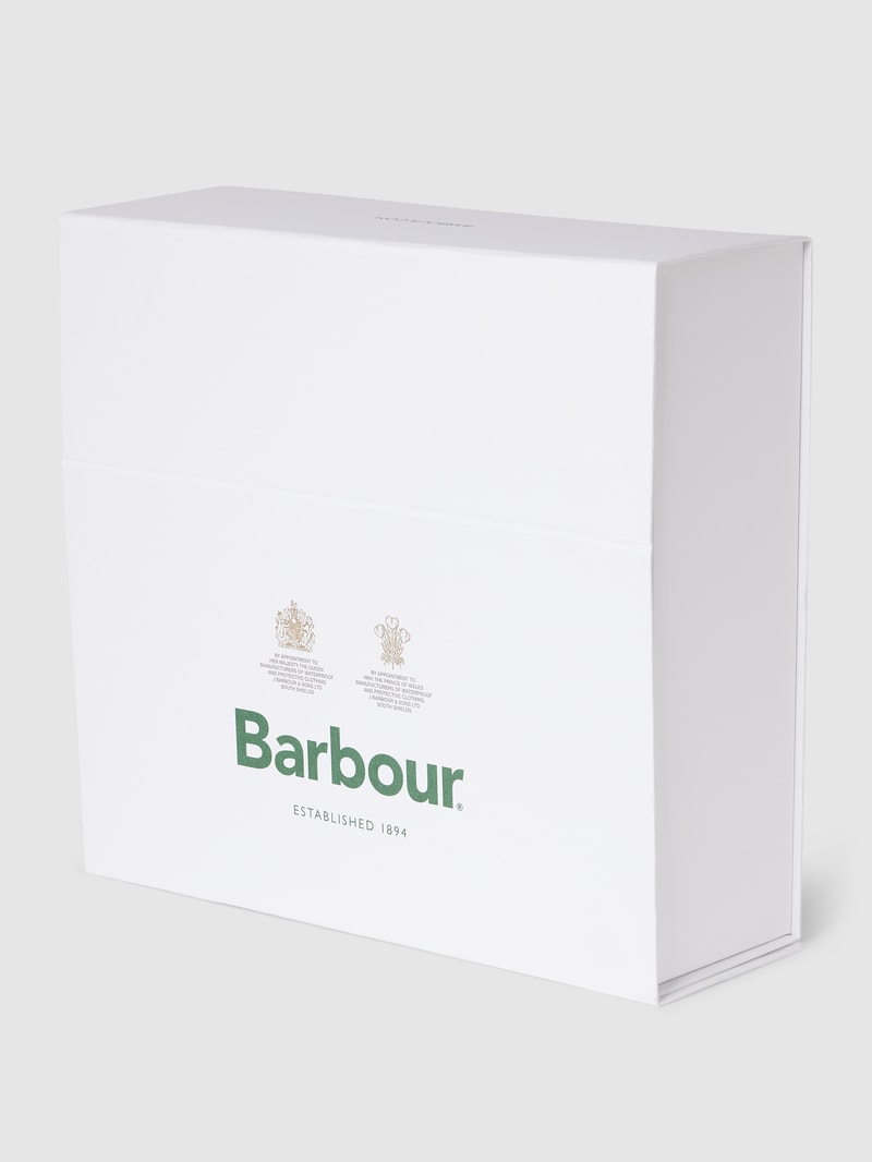 Set aus Beanie und Schal mit Geschenkbox in olivgrün
