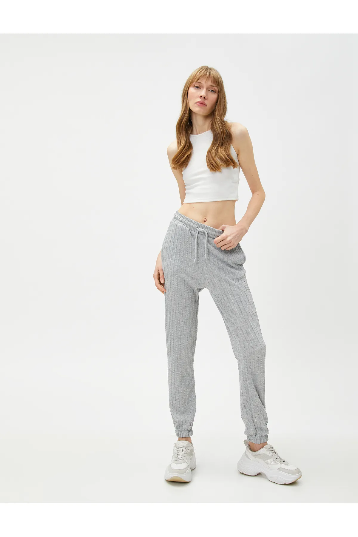 Koton  Jogger-Jogginghose mit Taschen und Bindebund