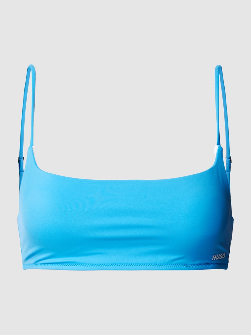 Bralette mit Label-Print Modell 'Bralette Pure' in ozean blau