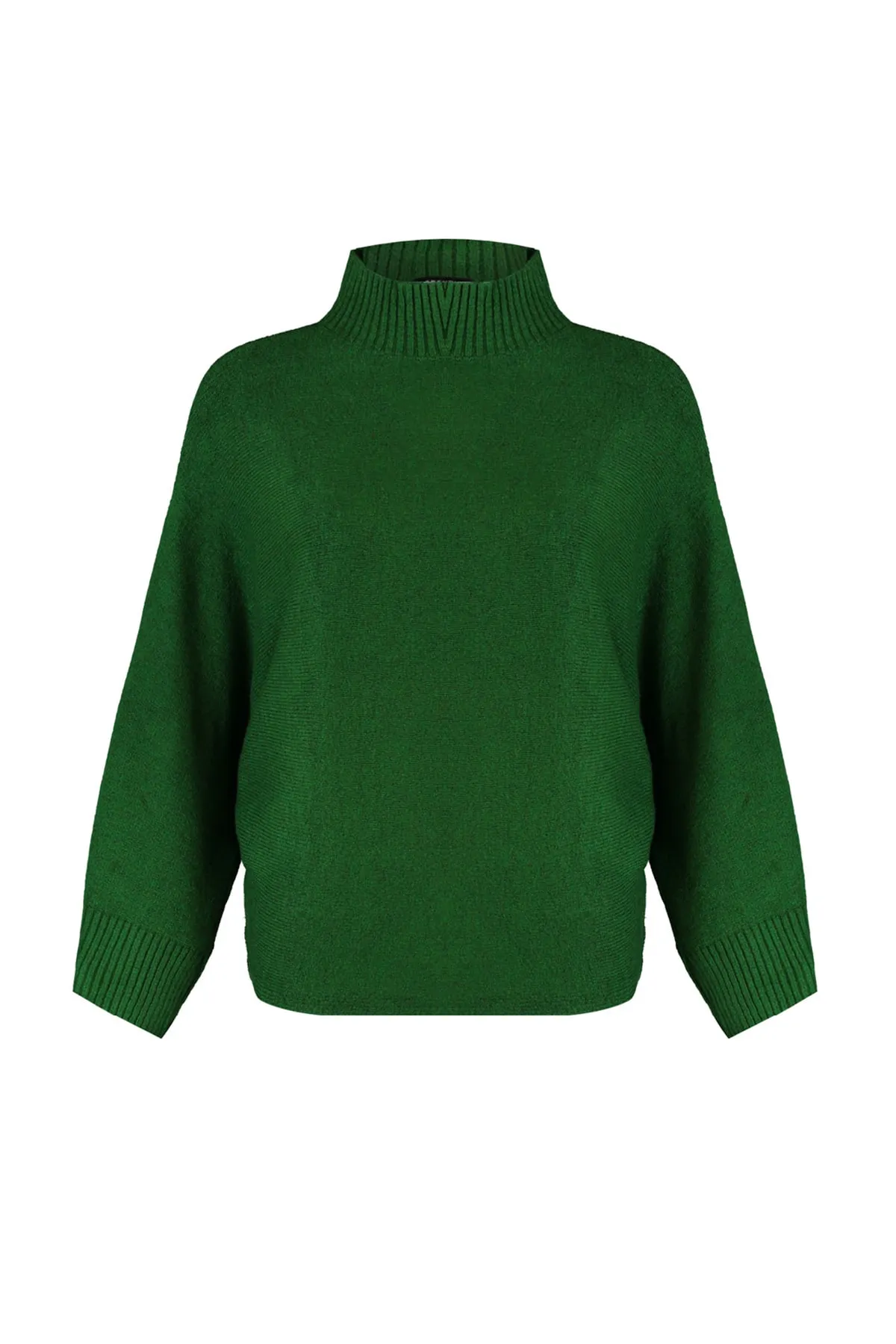 Trendyol Collection  Grüner, weich strukturierter Strickpullover mit weiter Passform TWOAW20KZ1059