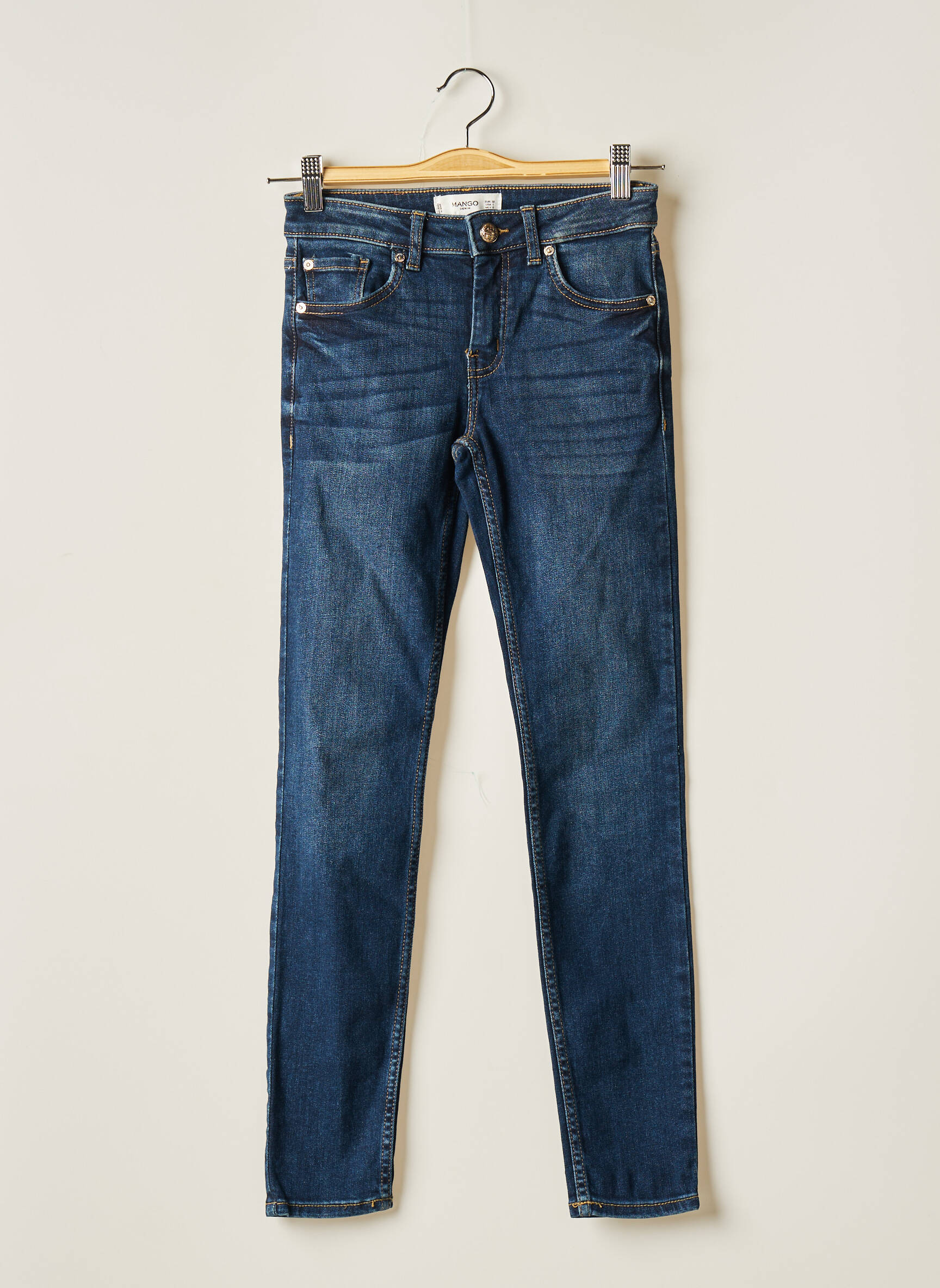 Mango Jeans Coupe Slim Femme couleur bleu