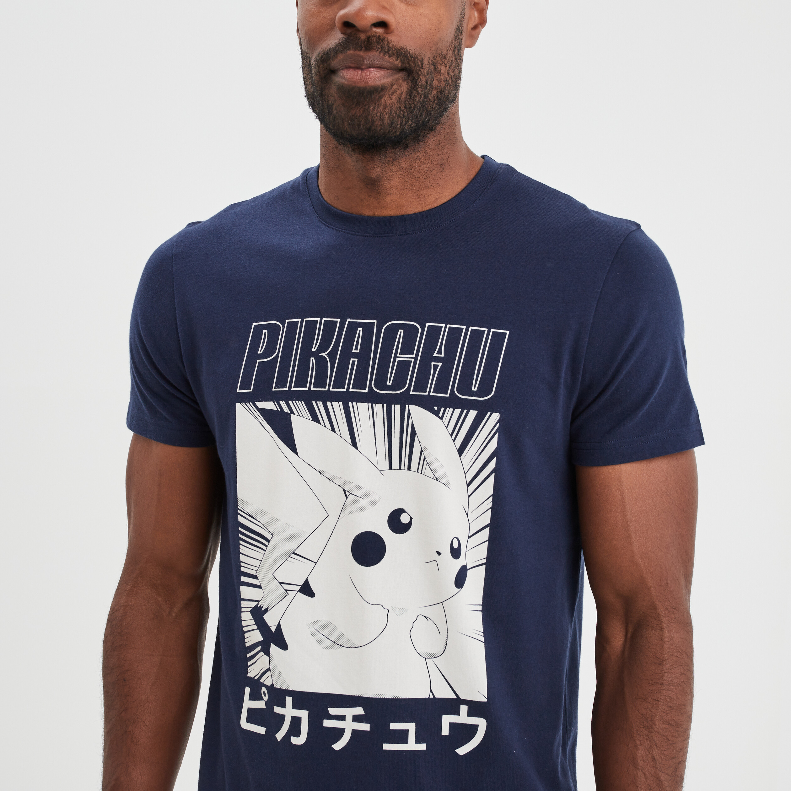 Ensemble pyjama short coton Pokémon bleu marine homme | La Halle