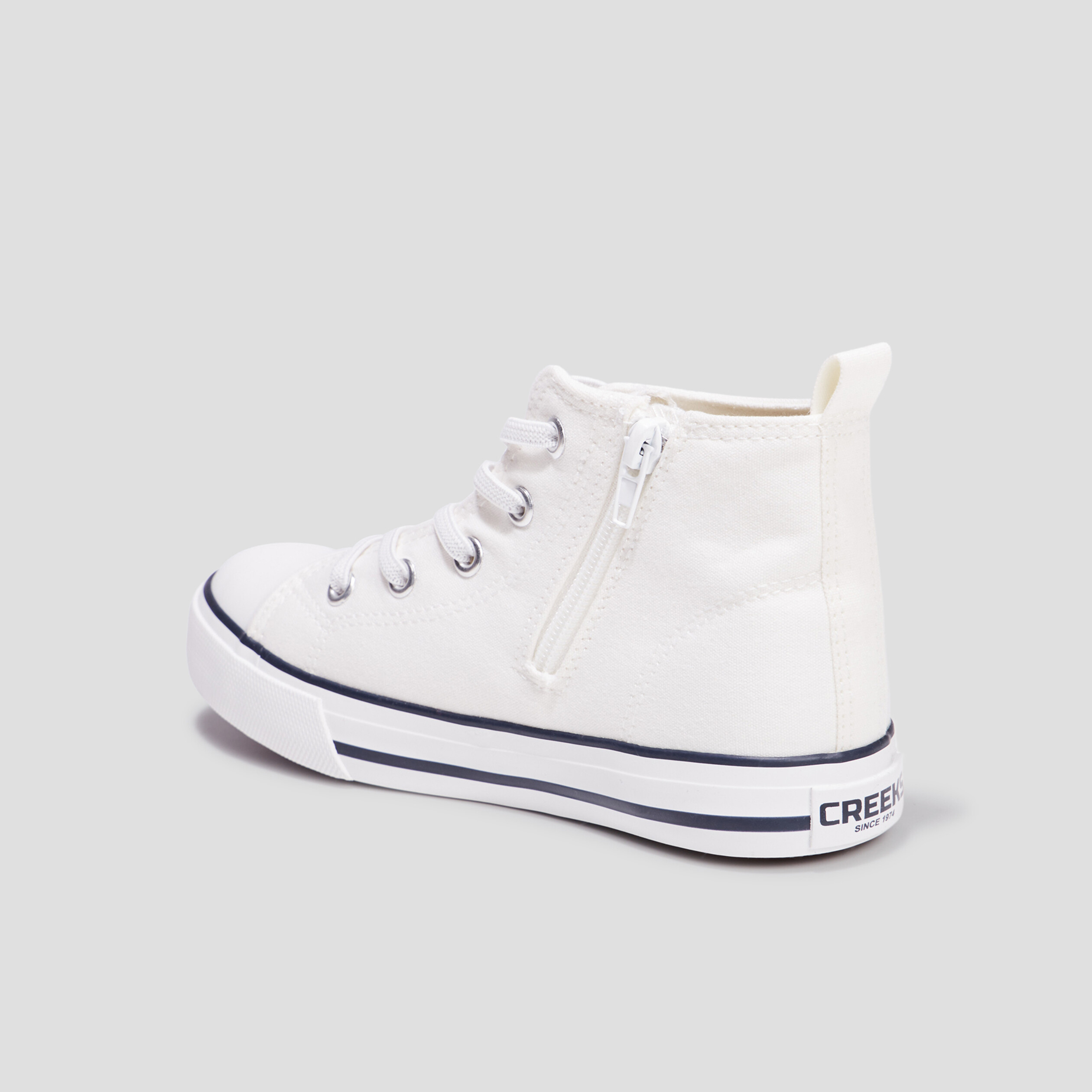 Tennis montantes en toile Creeks blanc fille | La Halle