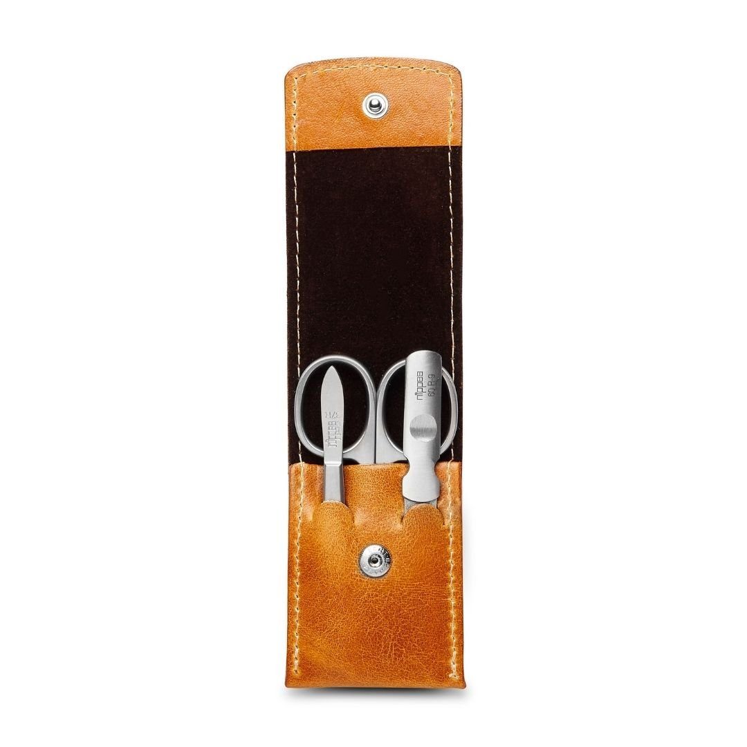 nippes Solingen Maniküre-Etui Nippes Maniküre Sets Cognac, 3 tlg.