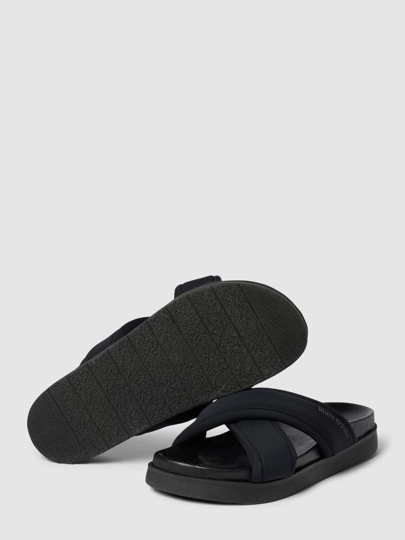 Slides mit Label-Print Modell 'Gunilla' in schwarz
