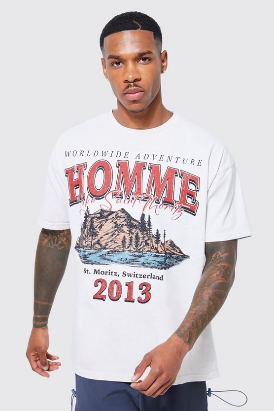 Oversize T-Shirt mit Print