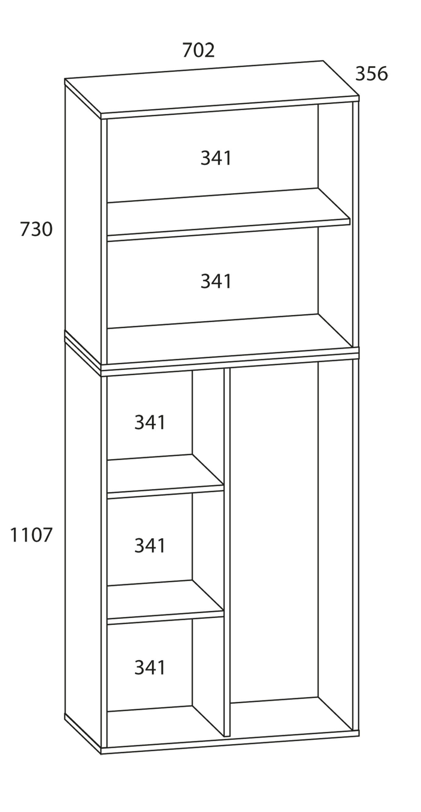 VCM Mehrzweckschrank Holz Besenschrank Staubsauger Putzschrank Lona (1-St)