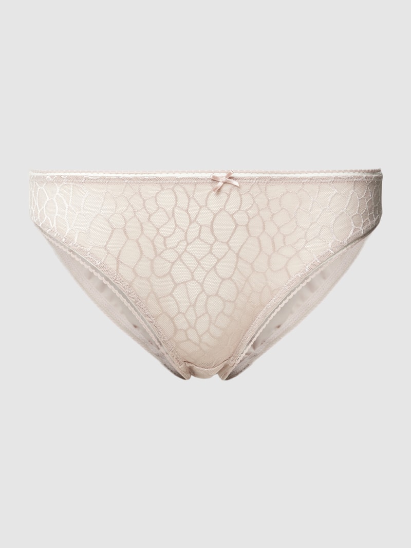 Slip mit Schleifen-Detail in beige