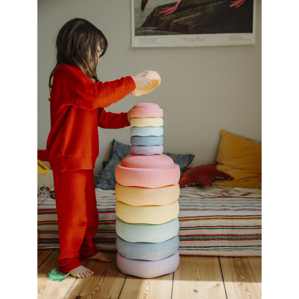 ​​Stapelstein Mini Rainbow Pastel, 6 Stk.