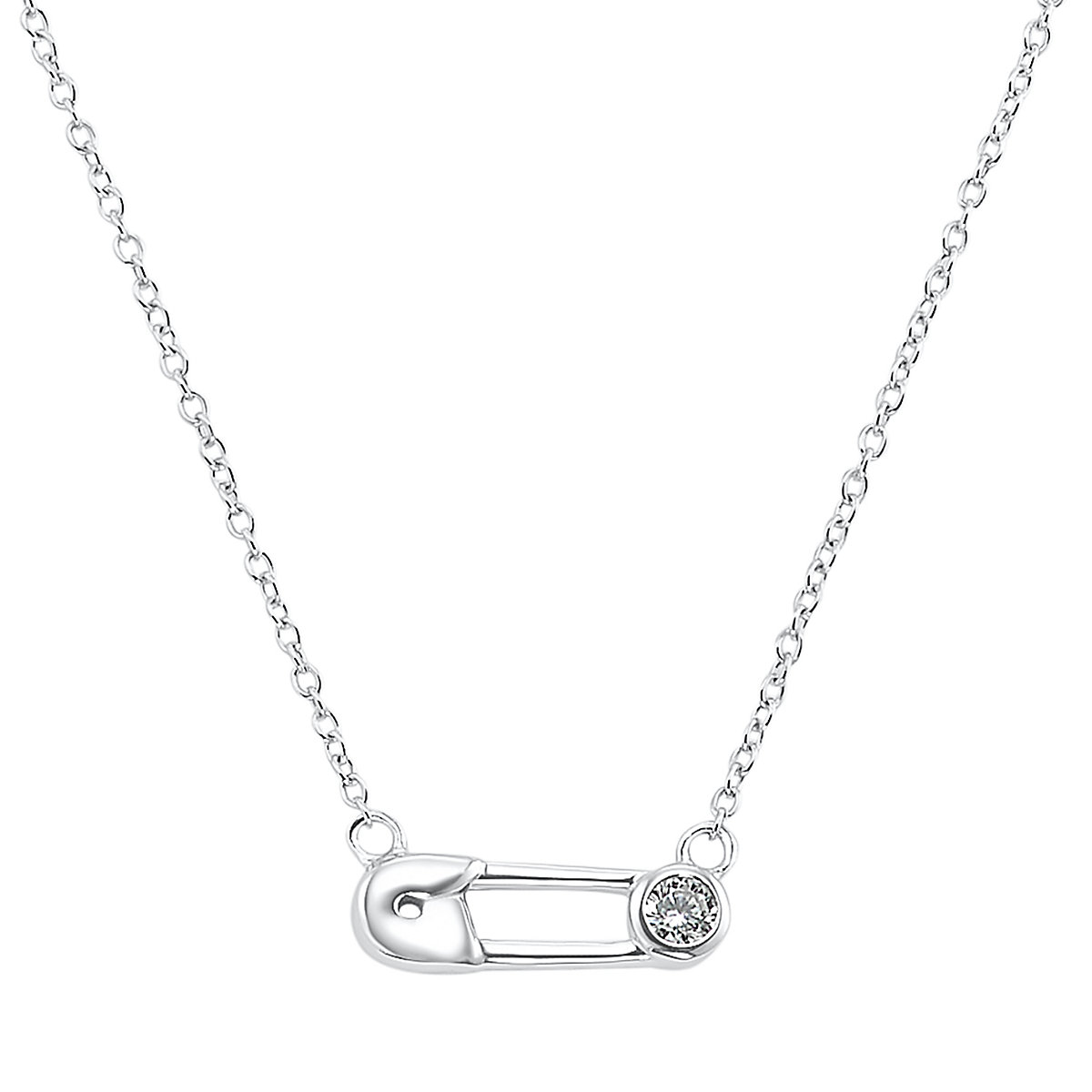 Kette mit Anhänger für Mädchen, 925 Sterling Silber, Zirkonia synth. Halsketten für Mädchen