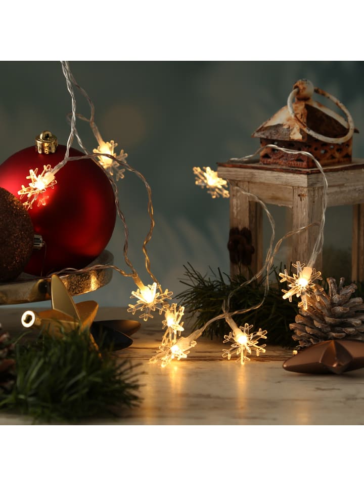 MARELIDA LED Lichterkette Schneeflocken L: 2m in transparent günstig kaufen onesize