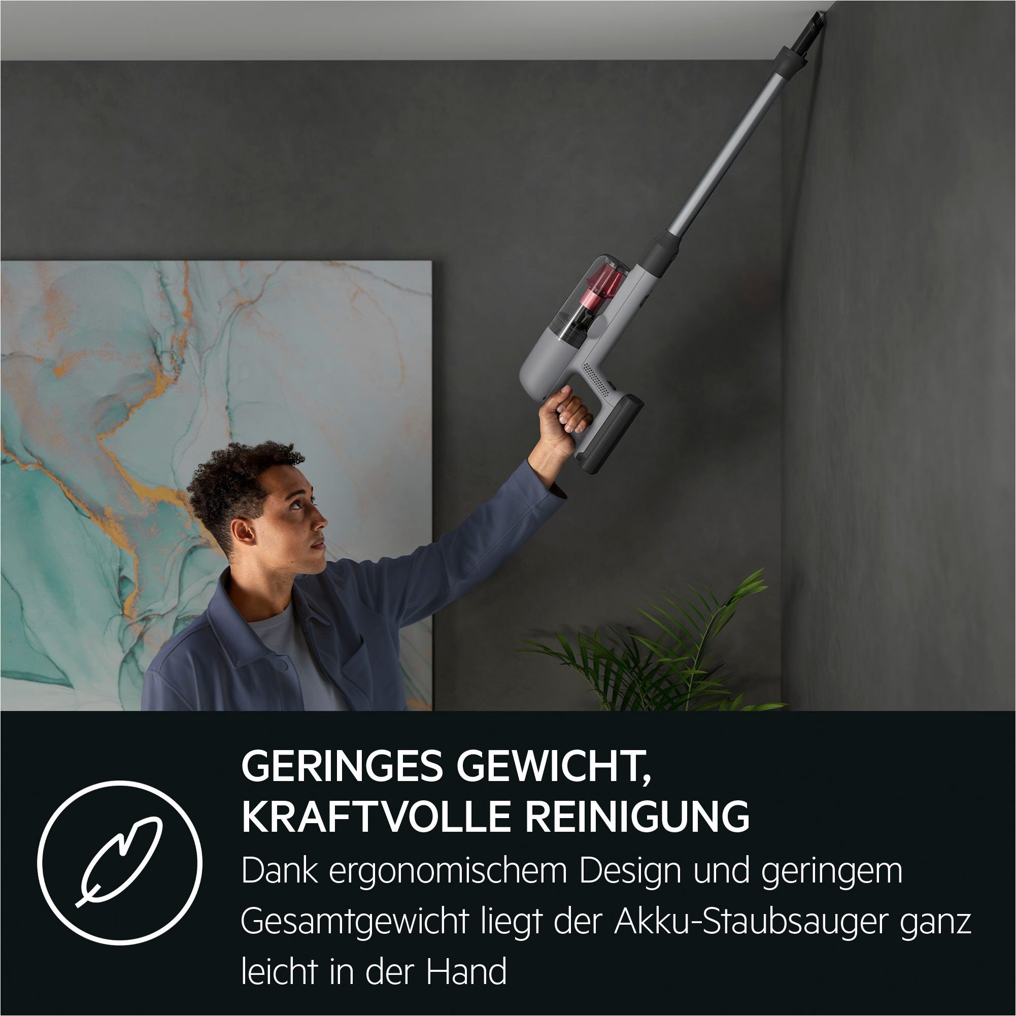 AEG Akku-Handstaubsauger ANIMAL 7000 (AP71AB14UG), beutellos, extrem leicht 2,2 kg, 60 % Recyclingmaterial, bis zu 50 Min. Laufzeit