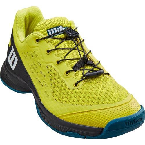KINDER TENNISOUTDOORSCHUHE RUSH PRO JR 4.0 QL SULPHUR SP/BK/BLUE CO