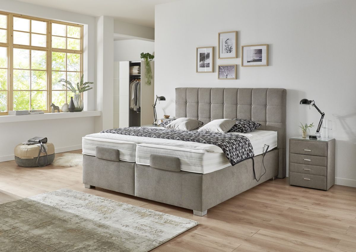 Oschmann Boxspringbett Ohio Ecru 180 x 200 cm