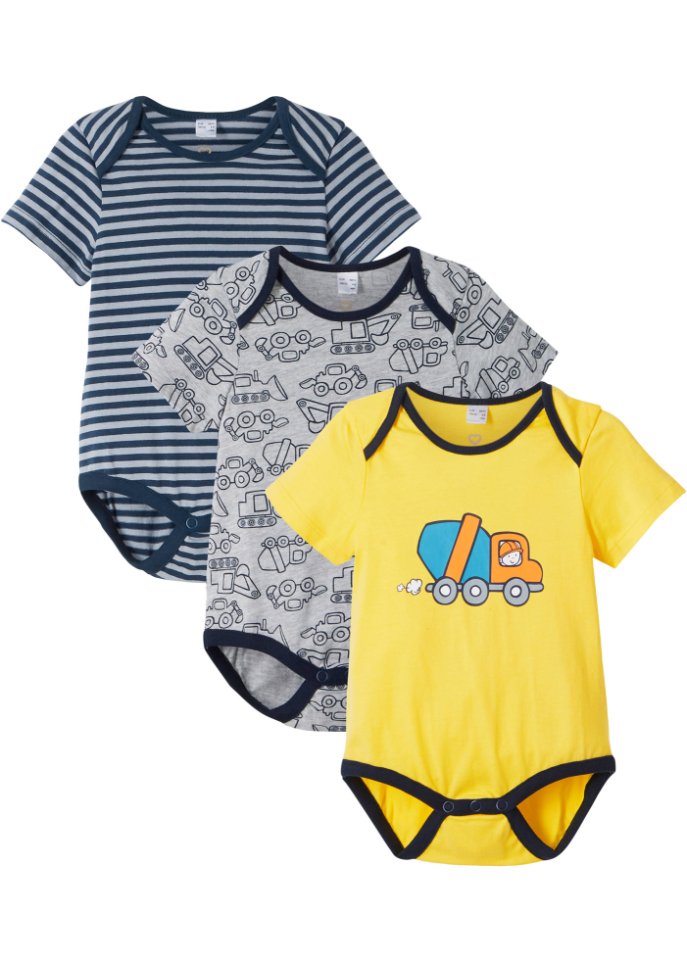 Baby Kurzarmbody (3er-Pack) Bio-Baumwolle