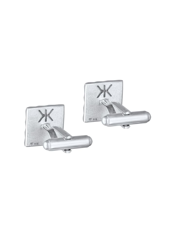 KUZZOI Manschettenknopf 925 Sterling Silber Viereck, Geo in Silber günstig kaufen onesize
