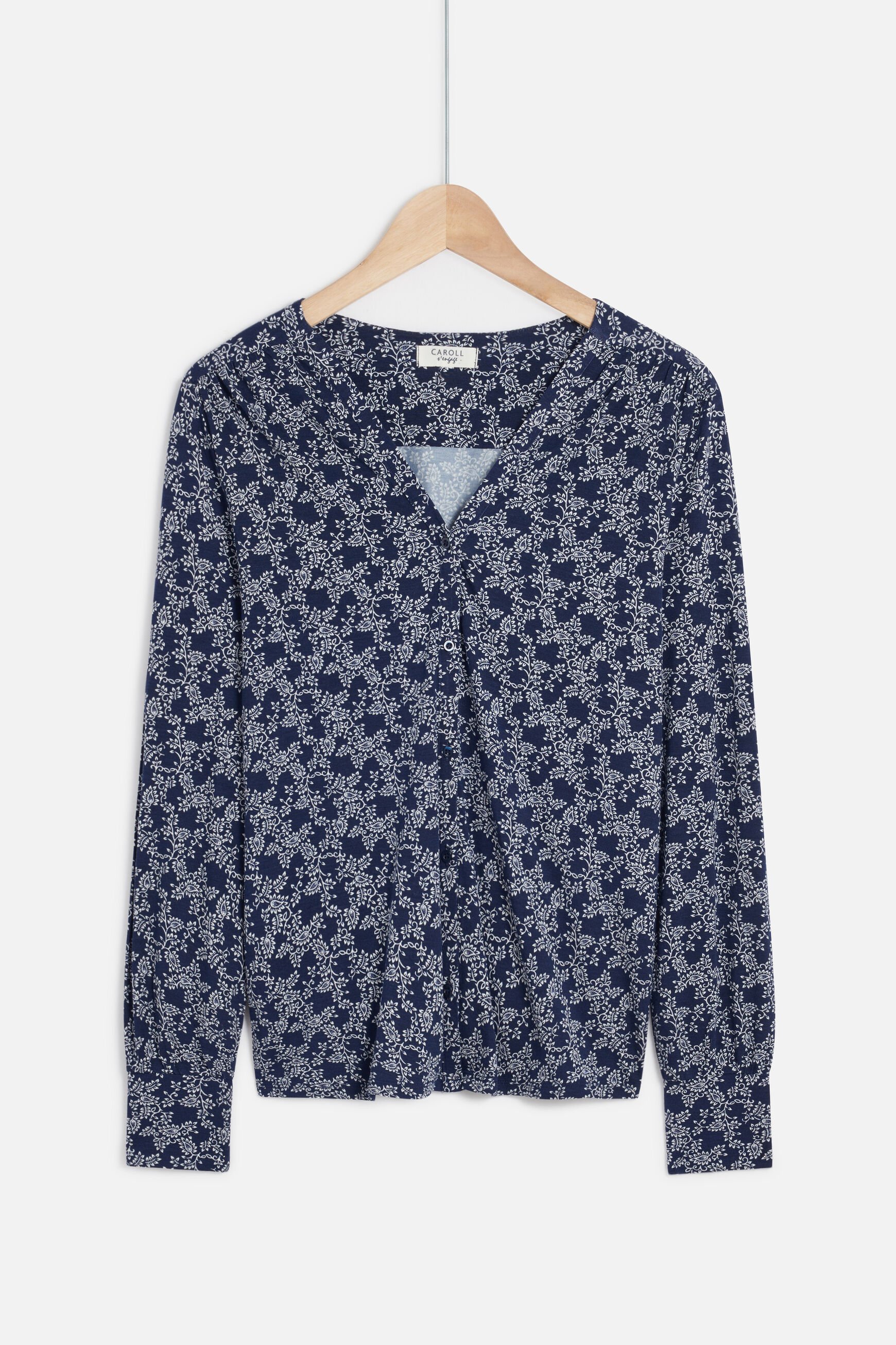 t-shirt zoe arabesque bleu marine femme