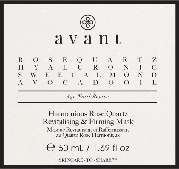 Avant Age Nutri Revive Harmonious Rose Quartz Revitalising & Firming Mask Gesichtsmaske