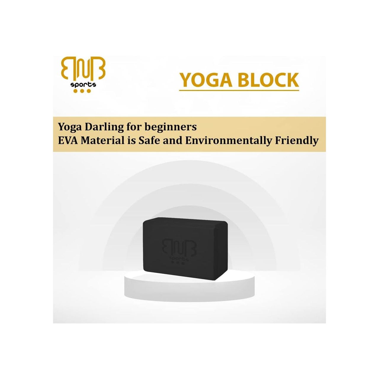 BnB Sports 2er Pack Premium Yoga Blöcke Stabile Sportmatte, rutschfest