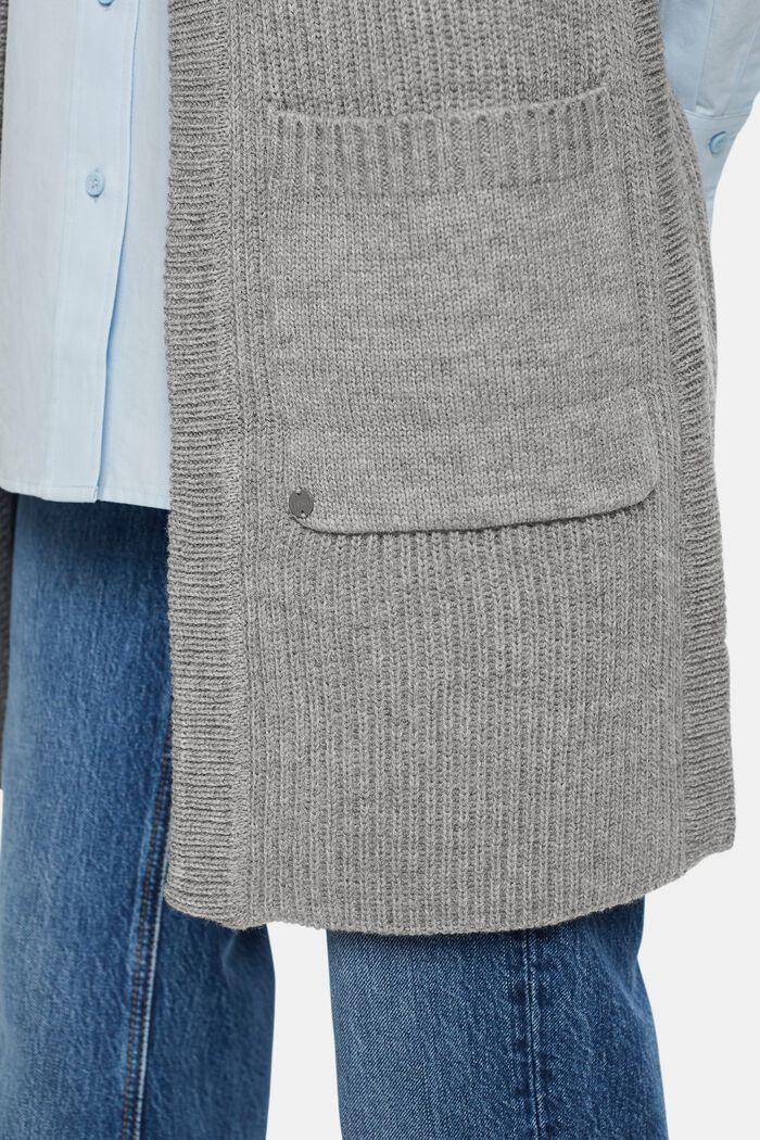 Recycelt: Langer ärmelloser Cardigan