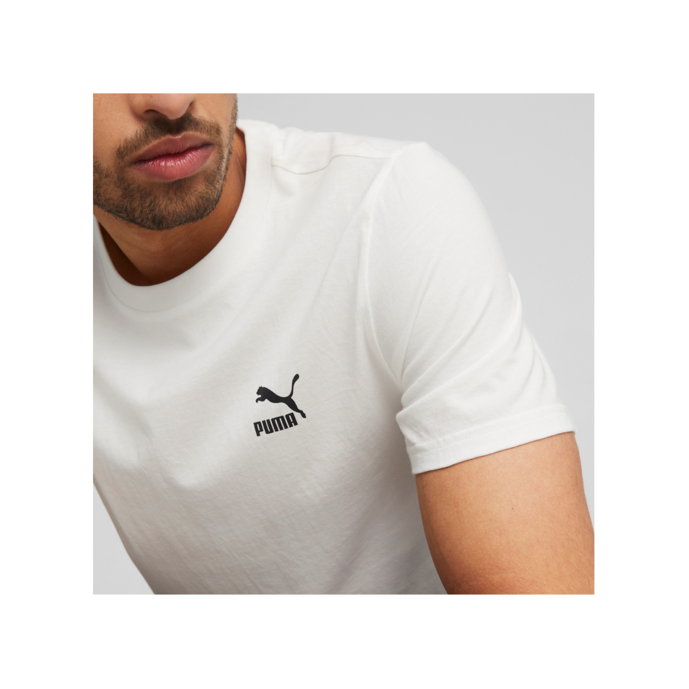 PUMA Classics Small Logo T-Shirt Weiss F02
