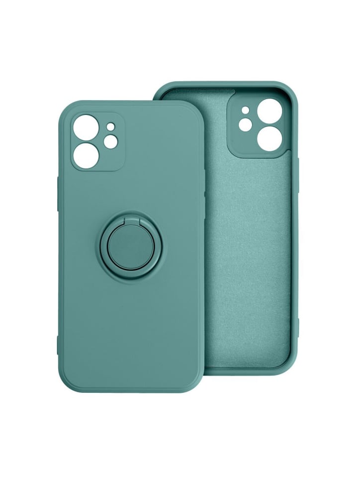 COFI 1453 Silikon Ring Handyhülle Schutzhülle für Smartphone Bumper in Grün günstig kaufen S
