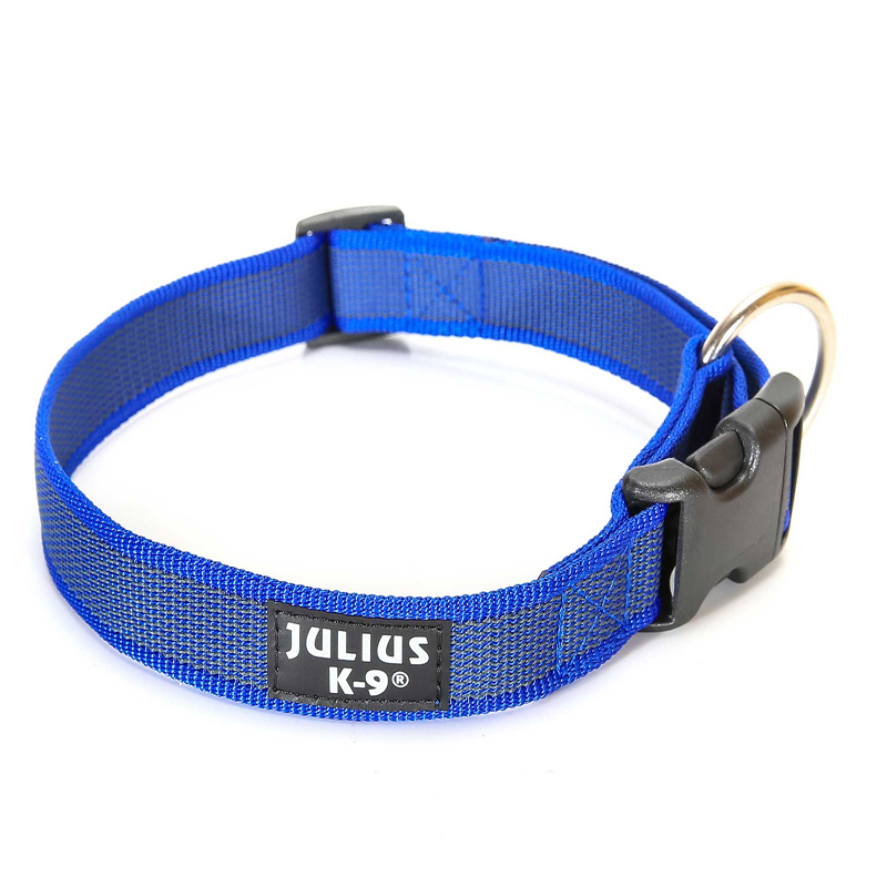 JULIUS-K9 Hundehalsbänder JULIUS-K9 Julius K9 Halsband 25mm x 39-65cm blau/ grau