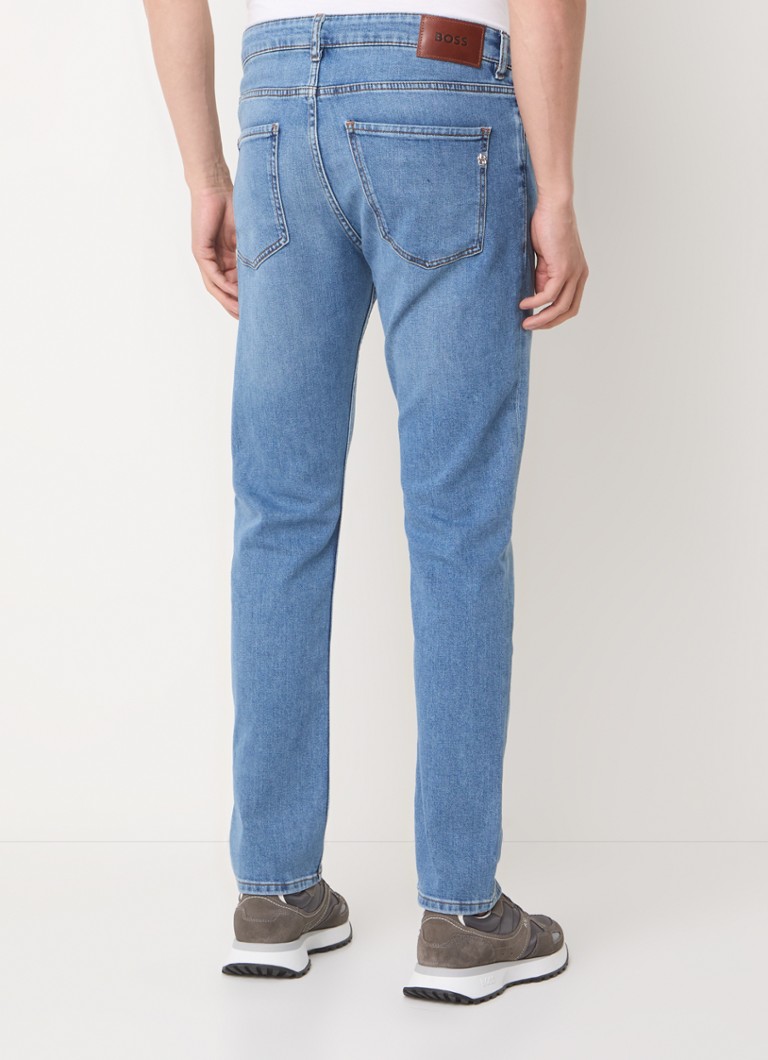 Calça jeans HUGO BOSS H-Delaware de corte inteligente com lavagem clara