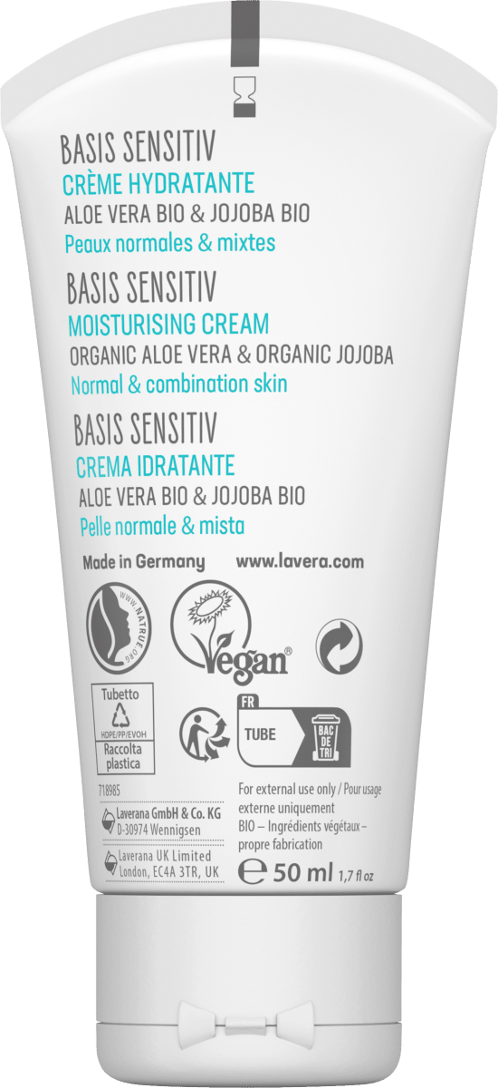 Gesichtscreme Basis Sensitiv feuchtigkeitsspendend, 50 ml