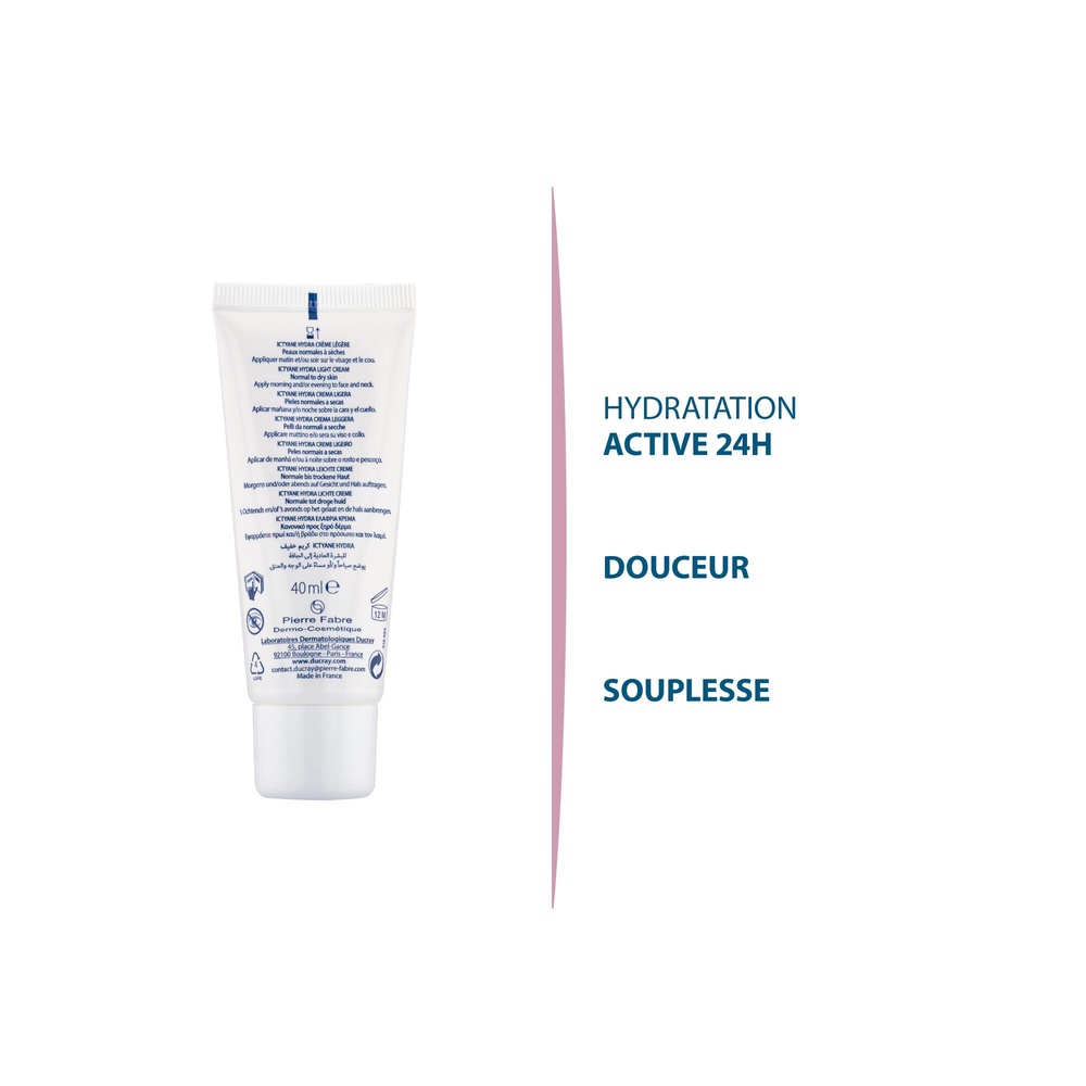 Ducray Ictyane Visage creme hydra 40 ml Crème hydratante