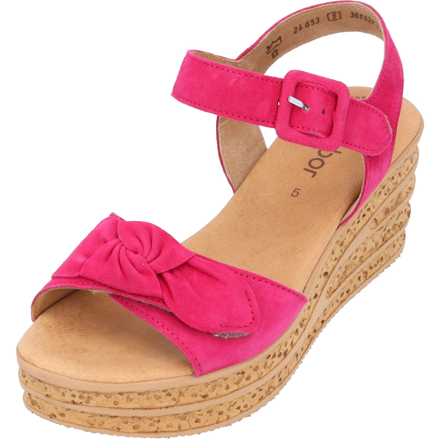 Gabor 24.653, Plateau-Sandaletten, Damen, pink