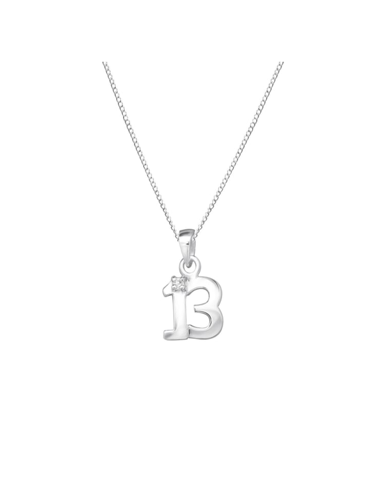 Alexander York Kette mit Anhänger 13 in 925 Sterling Silber, 2-tlg. günstig kaufen onesize