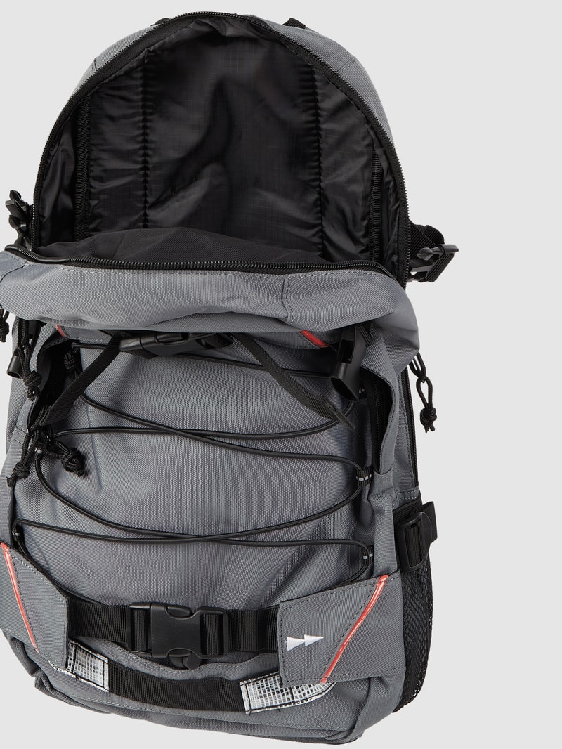 Rucksack mit Label-Details Modell 'LOUIS' in mittelgrau