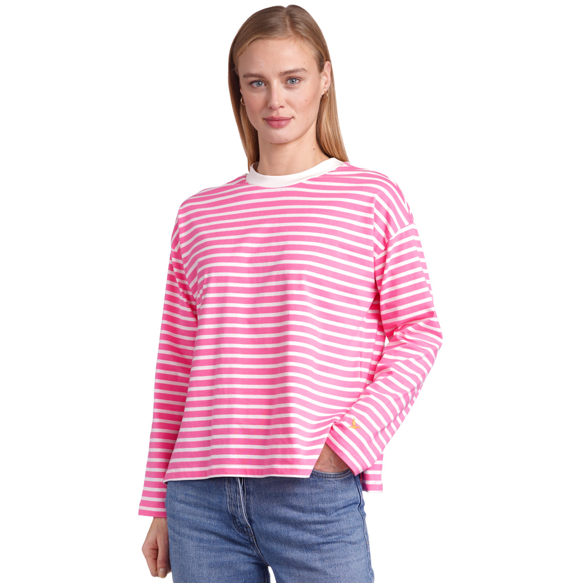 Damen Langarmshirt im Ringel-Look