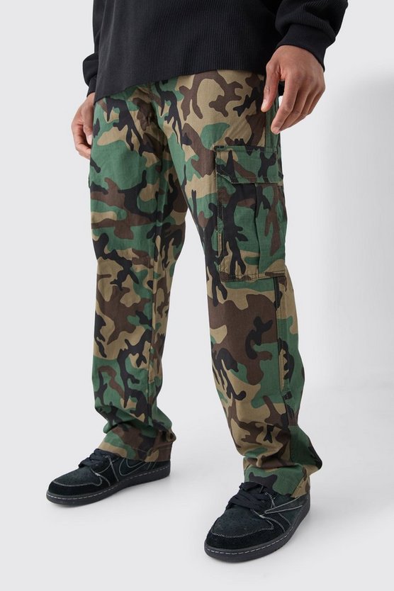 Lockere Camouflage Cargo-Hose