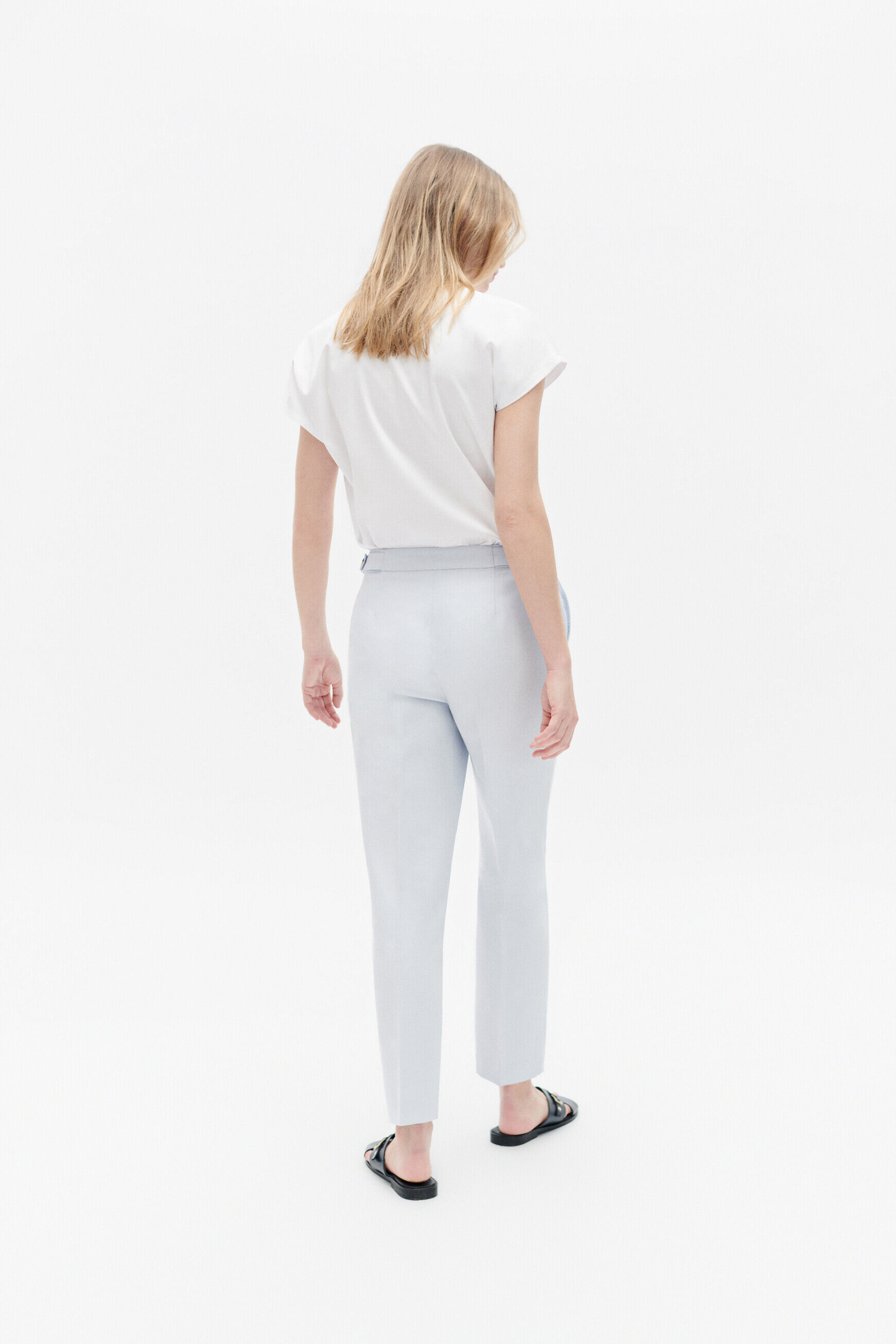 Pantalon psalvador bleu ciel femme