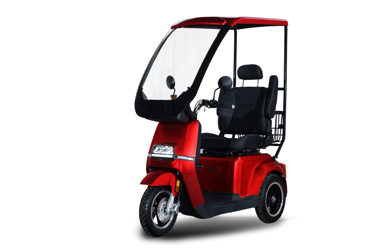 Stormborn R5 Elektro-Dreiradroller 25 km/h - rot - mit Dach