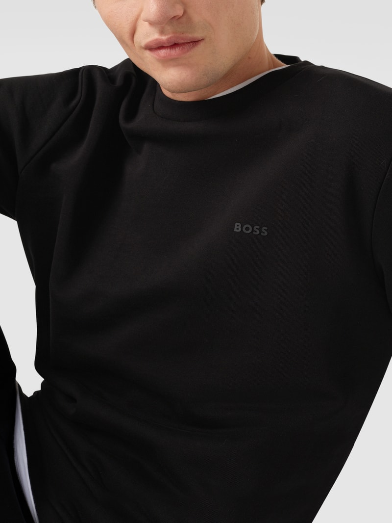Sweathose mit Label-Details Modell 'Lamont' in schwarz