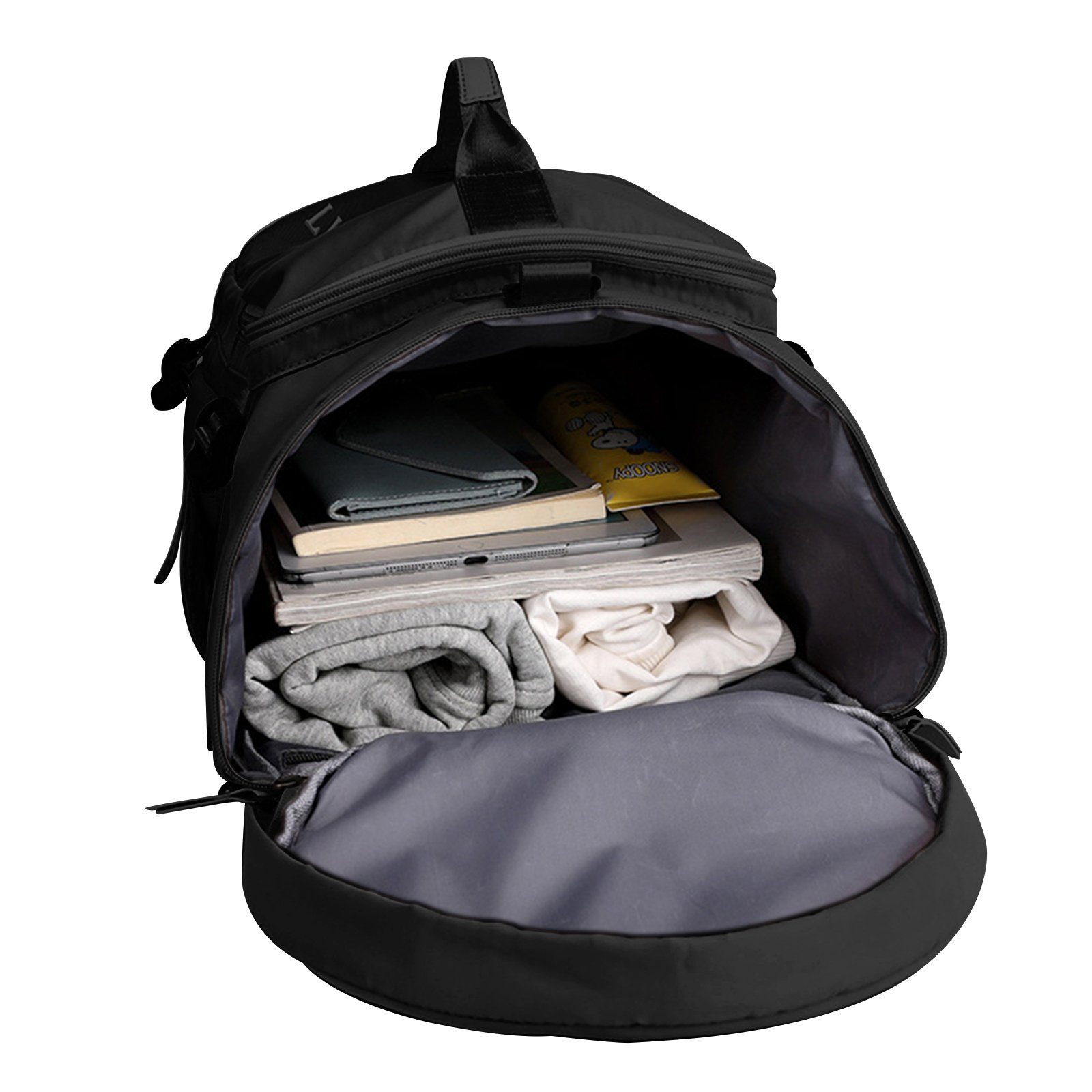 WISHDOR Reiserucksack Freizeitrucksack Sportrucksack Sporttasche Reisen Rucksack Reisetasche (Notebook Laptop Tasche Schule Uni Rucksack Handgepäck 46*25*25 CM, Rucksäcke, Schulrucksack, Schultasche, mit Schuhfach und Nasstasche), für Weekender Schwi