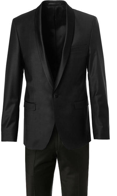 KARL LAGERFELD, Smoking, Schurwoll-Stretch, schwarz