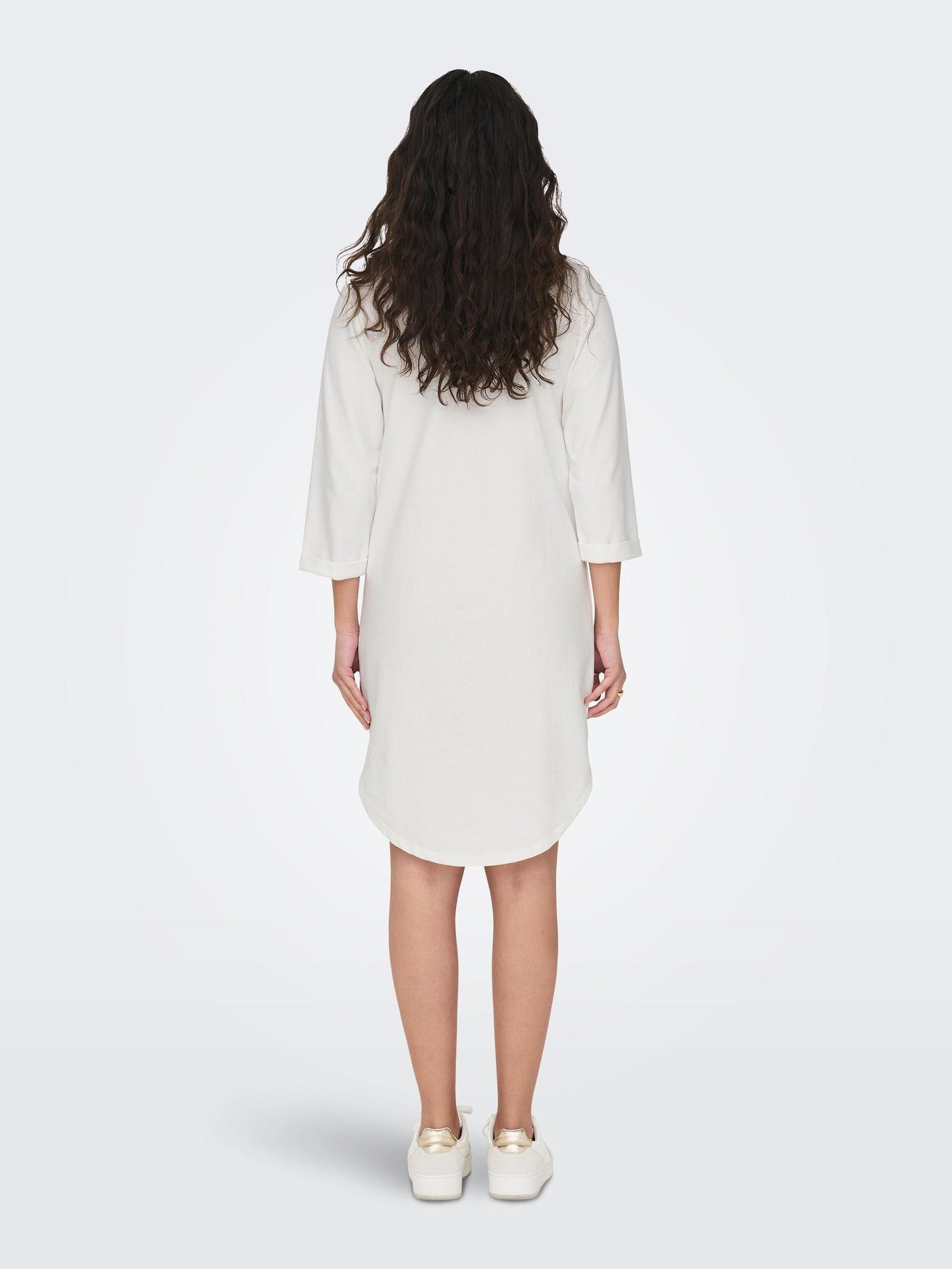 JACQUELINE de YONG Shirtkleid Sweat Kleid Rundhals 3/4 Arm JDYIVY (knielang) 5608 in Weiß-3
