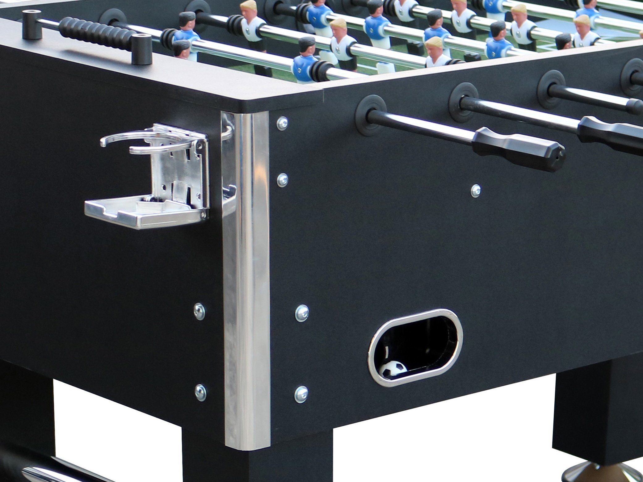 L.A. Sports Kickertisch Kicker Table 5“ Kickertisch Tischfußbal verchromte Spielstangen, besonders stabil, mit verchromten Elementen