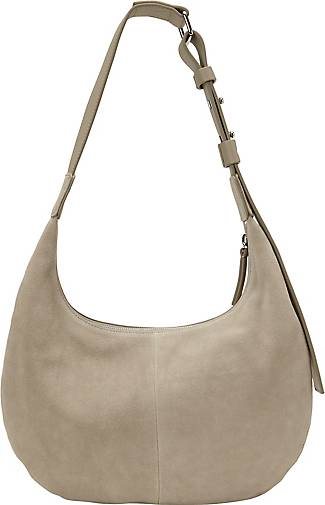 Marc O'Polo Flache Schultertasche small aus softem Velours-Rindleder