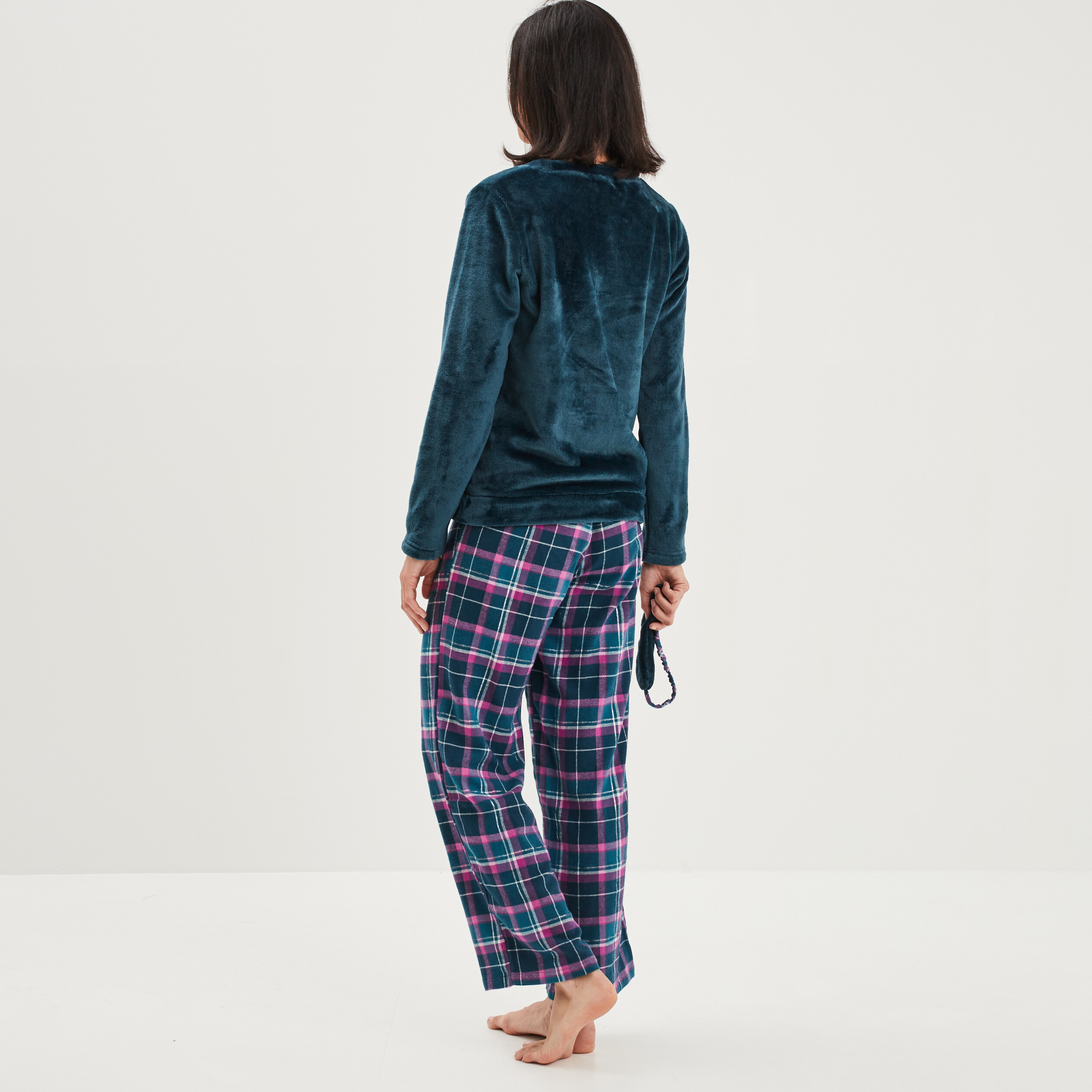 Ensemble pyjama 3 pièces violet femme | La Halle